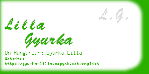 lilla gyurka business card